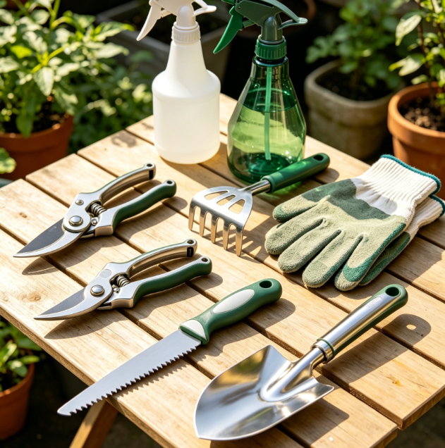 Stainless Steel Pruning & Plant Care Tool Kit – 8 Piece Set